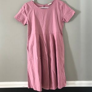 PINK LINEN DRESS. Size medium.